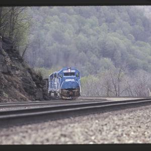 Conrail 8108 at MG Tower, Altoona PA on 5/6/89