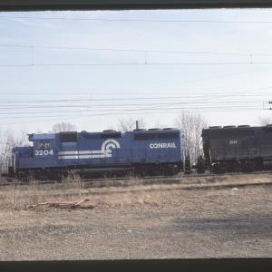 Conrail 3204 in Monmouth Junction NJ on 3/6/77