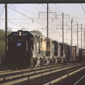 Conrail 8100 in Monmouth Junction NJ on 4/30/77