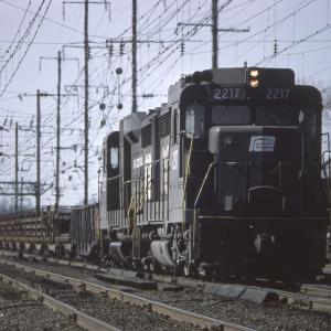 Conrail 2217 in Morrisville PA on 2/16/77