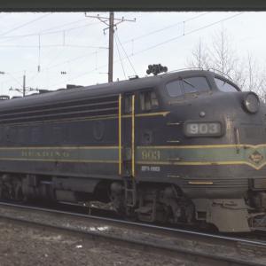 Conrail 903 in Morrisville PA on 2/26/77
