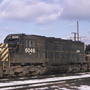 Conrail 6046 in Morrisville PA on 1/18/78