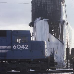 Conrail 6042 in Morrisville PA on 1/18/78