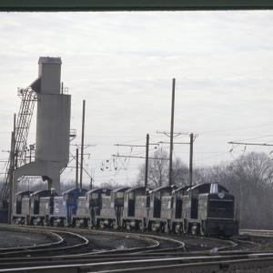 Conrail 9295 in Morrisville PA on 1/27/80
