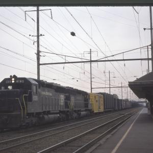 Conrail 6199 in Princeton Junction on 10/30/76
