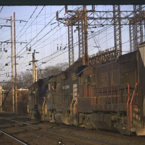 Conrail 504 in Princeton Junction on 2/13/77