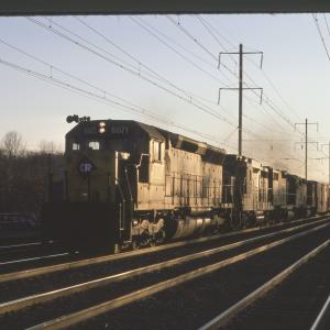 Conrail 6071 in Princeton Junction on 2/13/77