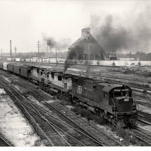 Photograph of C628 6302, C630 5301 and C630 5305 a Collinwood Yard. 7/31/76