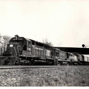 Photograph of SD40 6088, U23B 512 and C424 5250 westbound at Cresson PA. 6/76