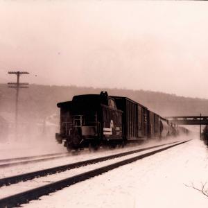 Photograph of N-5C caboose 23091 at Lilly PA. 1/78