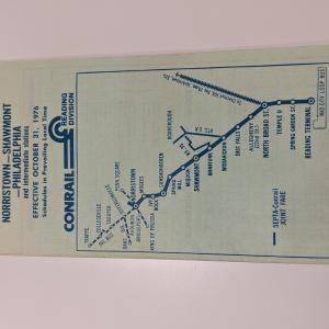 Conrail and SEPTA Schedule - Norristown, Shawmont, and Philadelphia - 1976-10-31