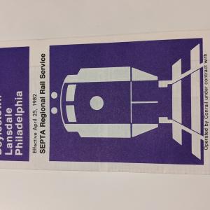 SEPTA Schedule (operated by Conrail under contract) - Doylestown, Lansdale, and Philadelphia - 1982-04-25