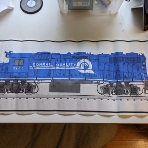 Print of GP38-2 #8141 in Conrail Quality paint scheme
