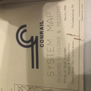 Conrail System Map 1988-03, Showing Divisions & Regions