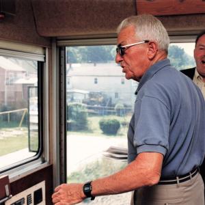 Conrail executives in theater car, identities unknown