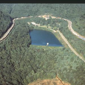 Horseshoe Curve, aerial view