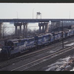 GP30s 2249, 2232, 2229, and E33 4604 Westbound in Enola, PA