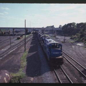 GP38-2s 7975, 8281, 8216, and 8098 with B23-7 1987 Westbound in Enola, PA