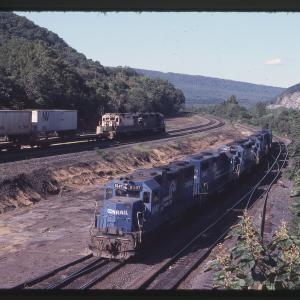 GP38-2 8147 on a power move in Enola, PA