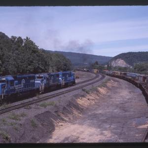 GP40 3247, GP38-2 8038, and SD40-2 6380 Westbound in Enola, PA