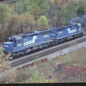 SD45s 6134 and 6165 at Horseshoe Curve