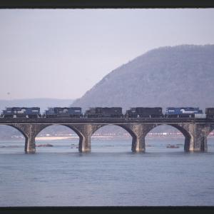 GP38-2s 8094, 8057, and 8151 with GP40s 3238 and 3258 in Rockville, PA