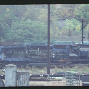 Wrecked SD40 6250 in Altoona, PA