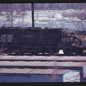 Wrecked SD40 6253 in Enola, PA