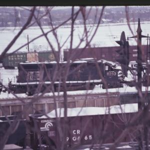 Wrecked SD40 6253 in Enola, PA