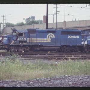 Wrecked GP40-2 3360 in Harrisburg, PA