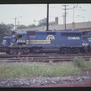 Wrecked GP40-2 3360 in Harrisburg, PA