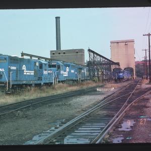 GP7 5605 and SD35 6024 at Bethlehem, PA