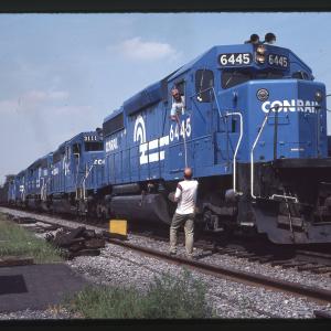 SD40-2 6445 and GP40 3111 in Sheridan, PA