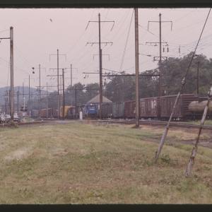 SD40-2 6376, GP38-2 8099, and GP9 7157 in Columbia, PA