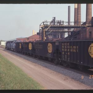 SDP45 6697 with LEF&C Coal Train in Bethlehem, PA