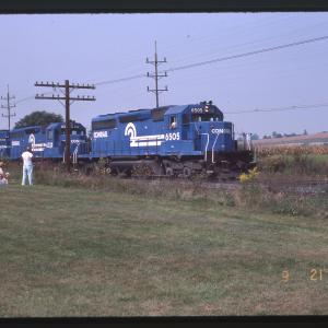 SD40-2 6505 with SD40s 6332 and 6352 at Cleona, PA
