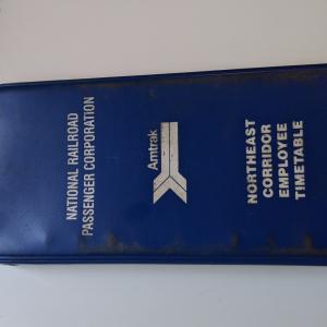 Amtrak Northeast Corridor Employee Timetable No 1. In effect 12:01 A.M. Sunday May 2 1993. Assigned to KW Miles.