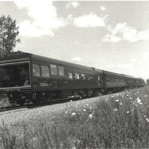 Photograph of Observation Car 9 on an OCS Train in Mount Marion NY