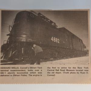 Newspaper Clipping of a Photo of GG1 4882