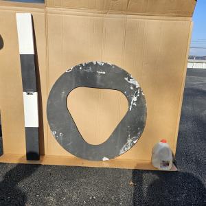 Round Background for General Railway Signal Co. (GRS) Type G, 3-light signal, ex-NYC