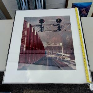 Train of boxcars, shot going-away on ex-PRR territory