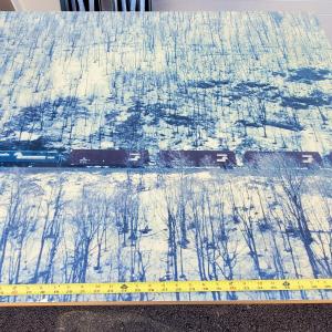 Auto Parts Boxcar Train on Horseshoe Curve