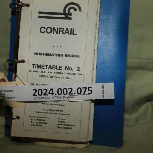 CR Northeastern Region Timetable No. 1, 1981-10-25