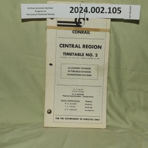 Central Region Timetable No. 2, 1981-10-25