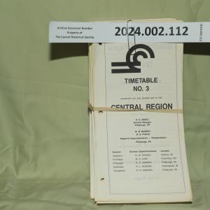 Central Region Timetable No. 3, 1987-05-10