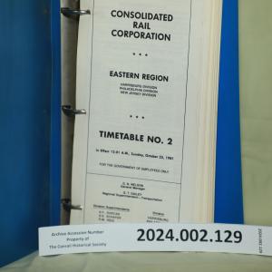 Eastern Region Timetable No. 2, 1981-10-25, rev. 1982-11-14