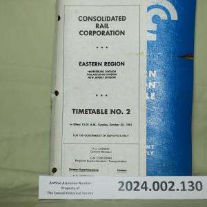Eastern Region Timetable No. 2, 1981-10-25, rev. 1984-11-04