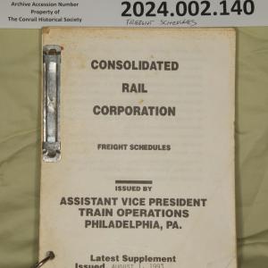 CR Freight Schedule Book, issued 1993-08-01