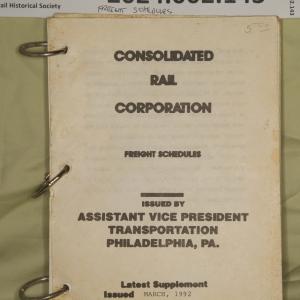 CR Freight Schedule Book, issued 1992-03-01