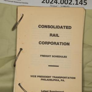 CR Freight Schedule Book, issued 1987-03-01